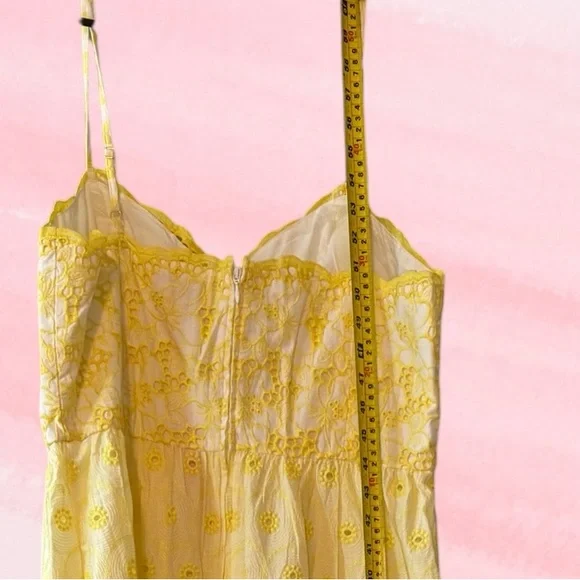 Lilly Pulitzer NWT Women’s Kyla Maxi Dress in St. Tropez Yellow Garden Eyelet - Picture 11 of 15